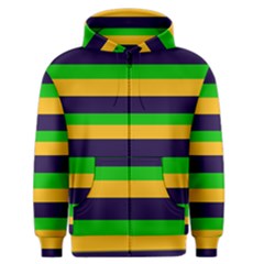 Mardi Gras Stripes Men s Zipper Hoodie