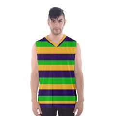 Mardi Gras Stripes Men s Basketball Tank Top