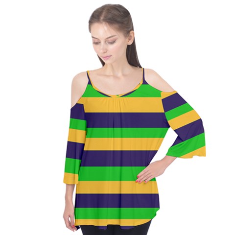 Mardi Gras Stripes Flutter Tees by PhotoNOLA