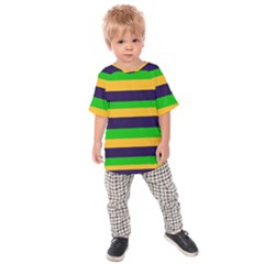 Mardi Gras Stripes Kids  Raglan Tee