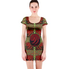 Spanish And Hot Short Sleeve Bodycon Dress by pepitasart