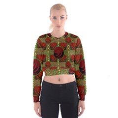 Spanish And Hot Women s Cropped Sweatshirt by pepitasart