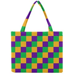 Mardi Gras Checkers Mini Tote Bag by PhotoNOLA