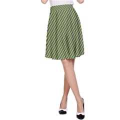 Mardi Gras Checker Boards A-line Skirt by PhotoNOLA