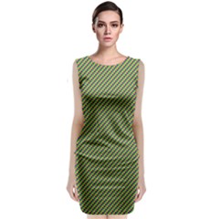 Mardi Gras Checker Boards Sleeveless Velvet Midi Dress