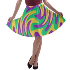 Mardi Gars A-line Skater Skirt by PhotoNOLA