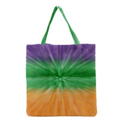 Mardi Gras Tie Die Grocery Tote Bag by PhotoNOLA