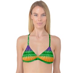 Mardi Gras Tie Die Reversible Tri Bikini Top by PhotoNOLA