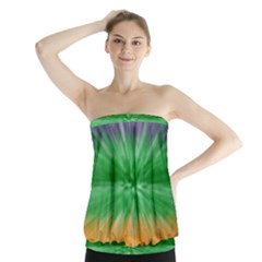 Mardi Gras Tie Die Strapless Top by PhotoNOLA