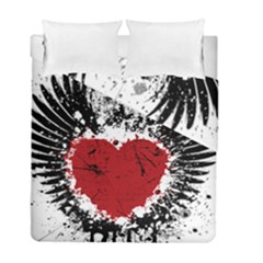 Wings Of Heart Illustration Duvet Cover Double Side (full/ Double Size) by TastefulDesigns