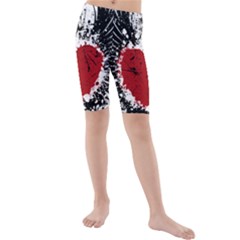 Wings Of Heart Illustration Kids  Mid Length Swim Shorts by TastefulDesigns