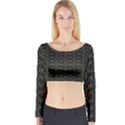 Dark Interlace Tribal  Long Sleeve Crop Top View1