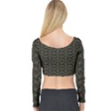 Dark Interlace Tribal  Long Sleeve Crop Top View2