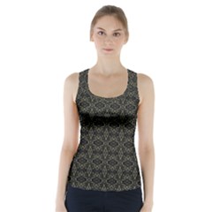 Dark Interlace Tribal  Racer Back Sports Top