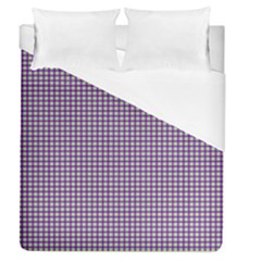 Mardi Gras Purple Plaid Duvet Cover (queen Size)