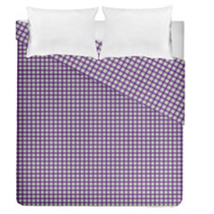 Mardi Gras Purple Plaid Duvet Cover Double Side (queen Size)