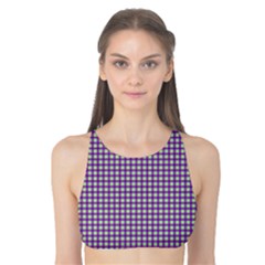 Mardi Gras Purple Plaid Tank Bikini Top by PhotoNOLA