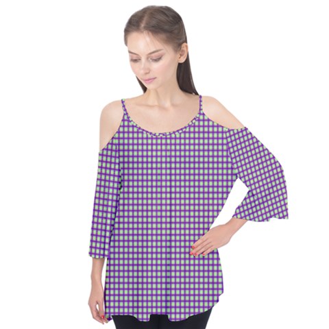 Mardi Gras Purple Plaid Flutter Tees by PhotoNOLA