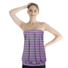 Mardi Gras Purple Plaid Strapless Top by PhotoNOLA