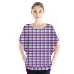 Mardi Gras Purple Plaid Blouse