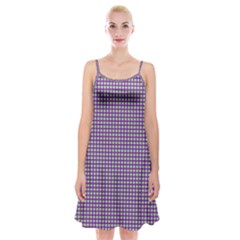 Mardi Gras Purple Plaid Spaghetti Strap Velvet Dress by PhotoNOLA