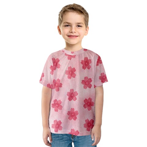 Watercolor Flower Patterns Kids  Sport Mesh Tee by TastefulDesigns