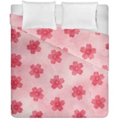 Watercolor Flower Patterns Duvet Cover Double Side (california King Size)