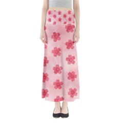 Watercolor Flower Patterns Maxi Skirts by TastefulDesigns