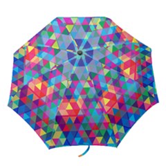 Colorful Abstract Triangle Shapes Background Folding Umbrellas by TastefulDesigns