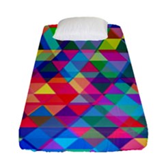 Colorful Abstract Triangle Shapes Background Fitted Sheet (single Size)