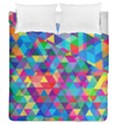 Colorful Abstract Triangle Shapes Background Duvet Cover Double Side (Queen Size) View1