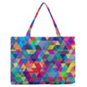 Colorful Abstract Triangle Shapes Background Medium Zipper Tote Bag View1