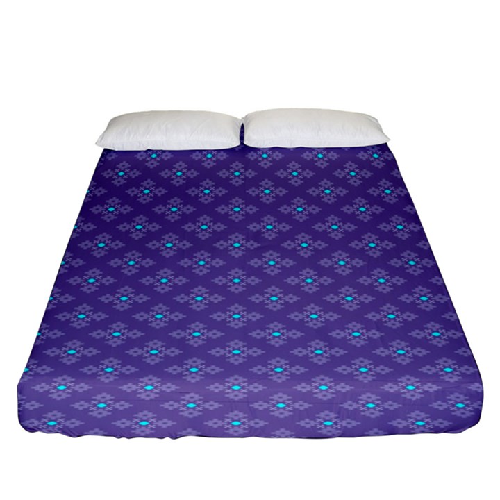 Abstract Purple Pattern Background Fitted Sheet (King Size)