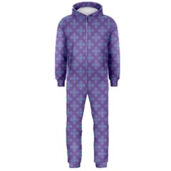 Abstract Purple Pattern Background Hooded Jumpsuit (men)  by TastefulDesigns