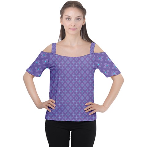 Abstract Purple Pattern Background Women s Cutout Shoulder Tee by TastefulDesigns