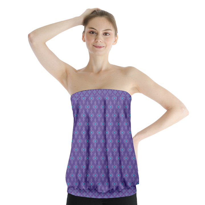 Abstract Purple Pattern Background Strapless Top