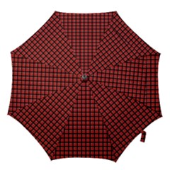 Red Plaid Hook Handle Umbrellas (medium) by PhotoNOLA