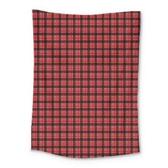 Red Plaid Medium Tapestry