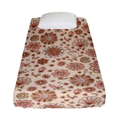 Retro Sketchy Floral Patterns Fitted Sheet (single Size)