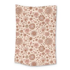 Retro Sketchy Floral Patterns Small Tapestry