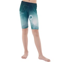 Astronaut Space Travel Gravity Kids  Mid Length Swim Shorts by Simbadda