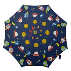 Space Background Design Hook Handle Umbrellas (medium) by Simbadda