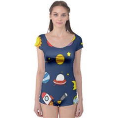 Space Background Design Boyleg Leotard  by Simbadda