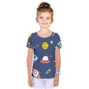 Space Background Design Kids  One Piece Tee View1