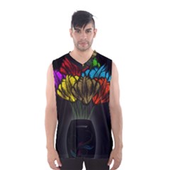 Flowers Painting Still Life Plant Men s Basketball Tank Top by Simbadda