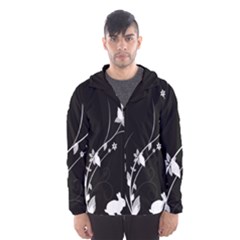 Plant Flora Flowers Composition Hooded Wind Breaker (men) by Simbadda