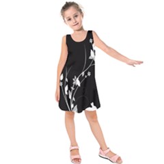 Plant Flora Flowers Composition Kids  Sleeveless Dress by Simbadda