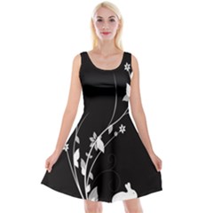 Plant Flora Flowers Composition Reversible Velvet Sleeveless Dress by Simbadda