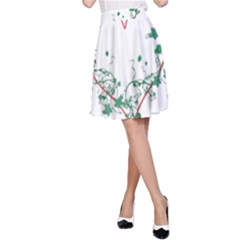 Heart Ranke Nature Romance Plant A-line Skirt by Simbadda