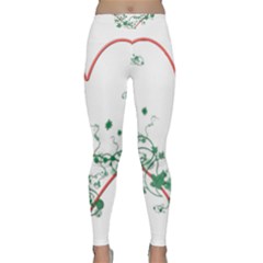 Heart Ranke Nature Romance Plant Classic Yoga Leggings by Simbadda